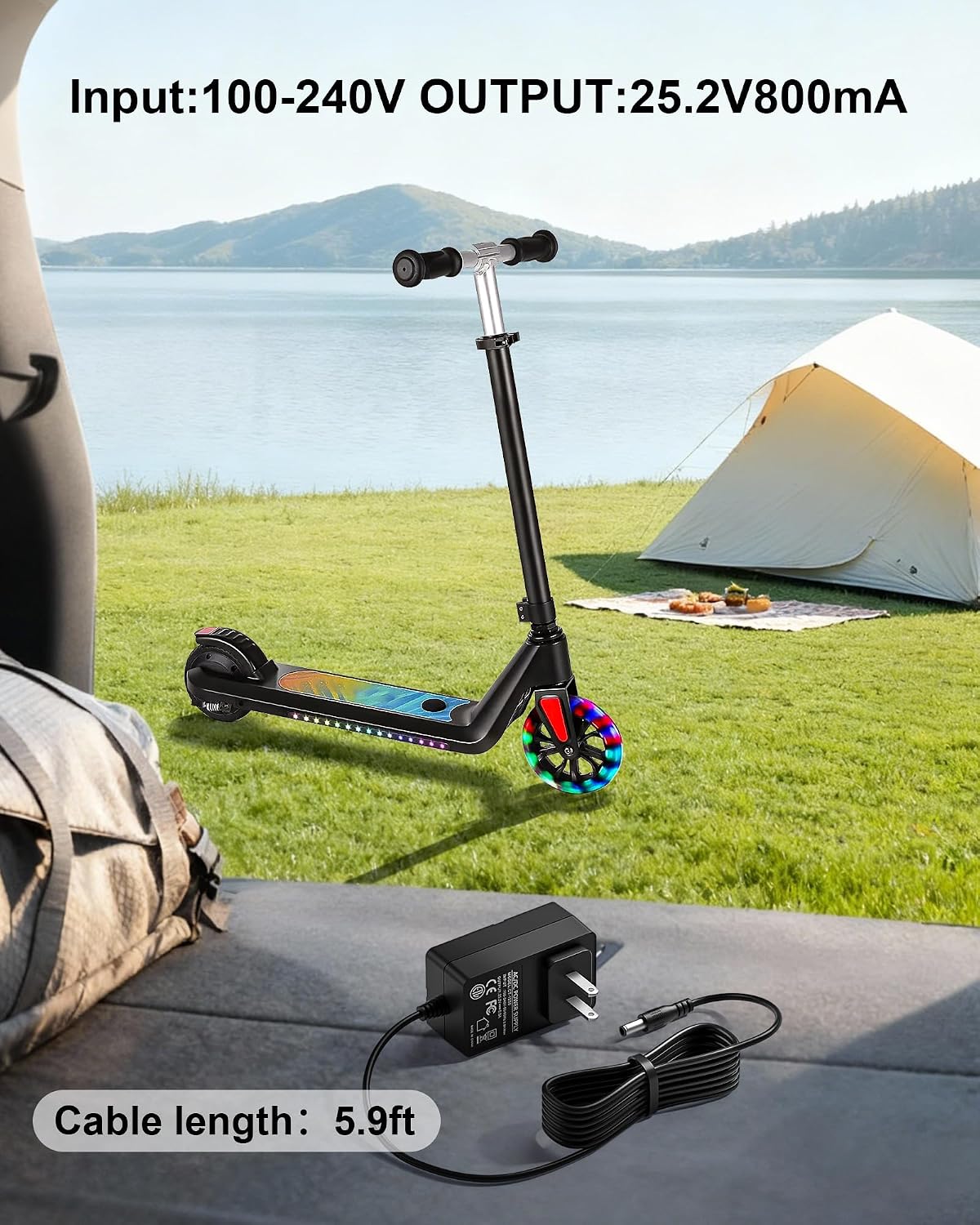 VHBW 25.2V Scooter Charger Compatible with Gotrax Xoom Plus T7 Lil CUB