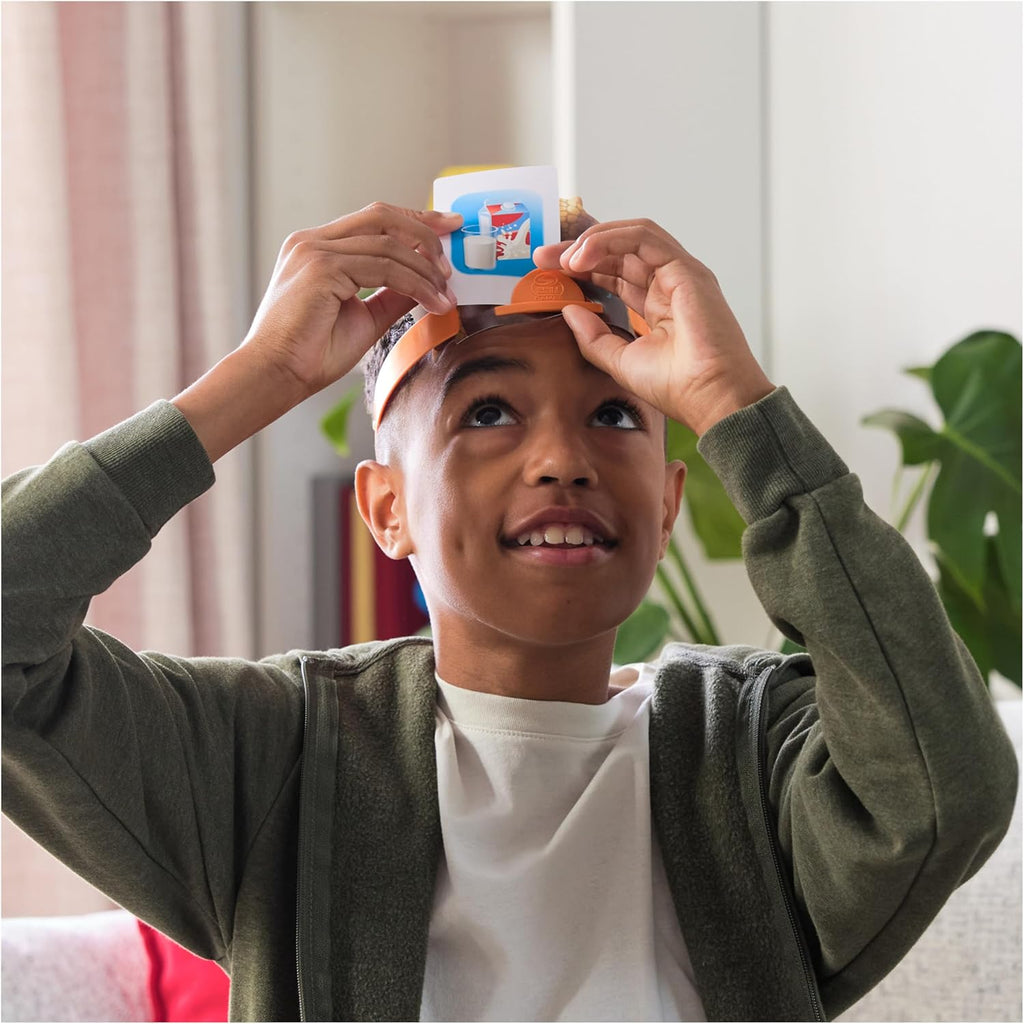 Spin Master Games, Hedbanz 2023 Edition with New Cards, Picture Guessing Board Game, for Family & Kids, 2-6 Players