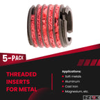 E-Z LOK Thread Insert, M12-1.75 Internal, 0.75-10 External, 5 ct