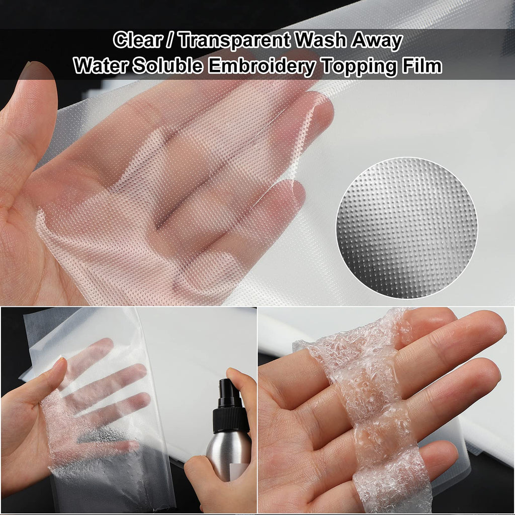 100 Sheets 12 x 10 Inch Water Soluble Stabilizer for Embroidery