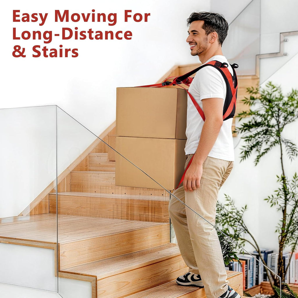 Moving Straps 1 Person-Front Carry, Lifting Straps Moving Free Your Arms, Heavy Duty Strap for Appliance, Thicken