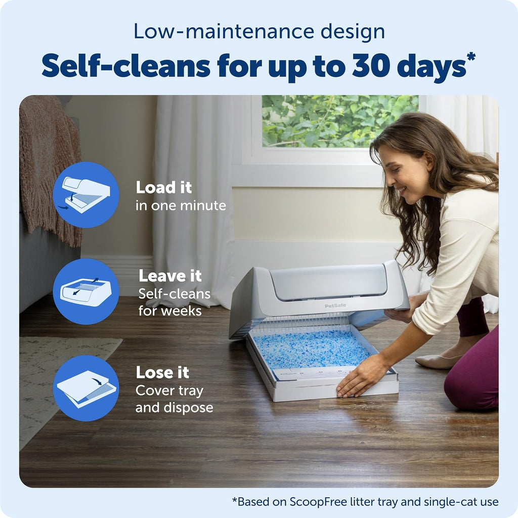 ScoopFree Crystal Pro Legacy Self-Cleaning Litter Box, Uncovered