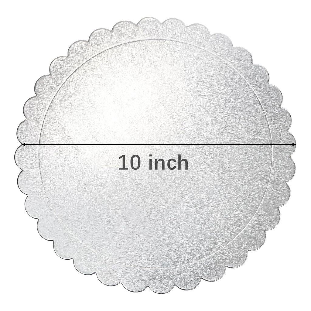 15 Pack Cake Boards Round, 10 Inch Sturdy Cardboard Cake Plates, Grease Proof Cake Pizza Circles for Desserts, Cake