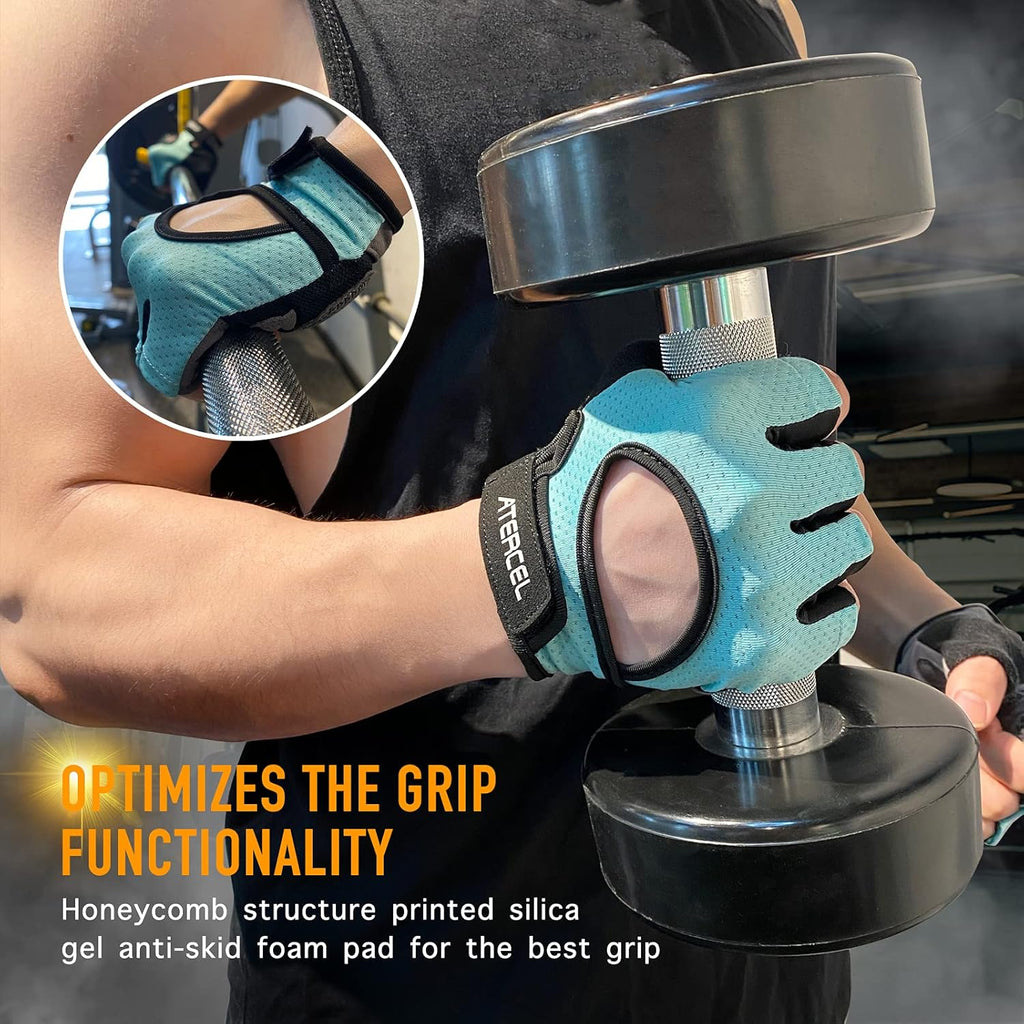 Weight Lifting Gloves Full Palm Protection, Workout Gloves for Gym, Cycling, Exercise, Breathable, Super Lightweight