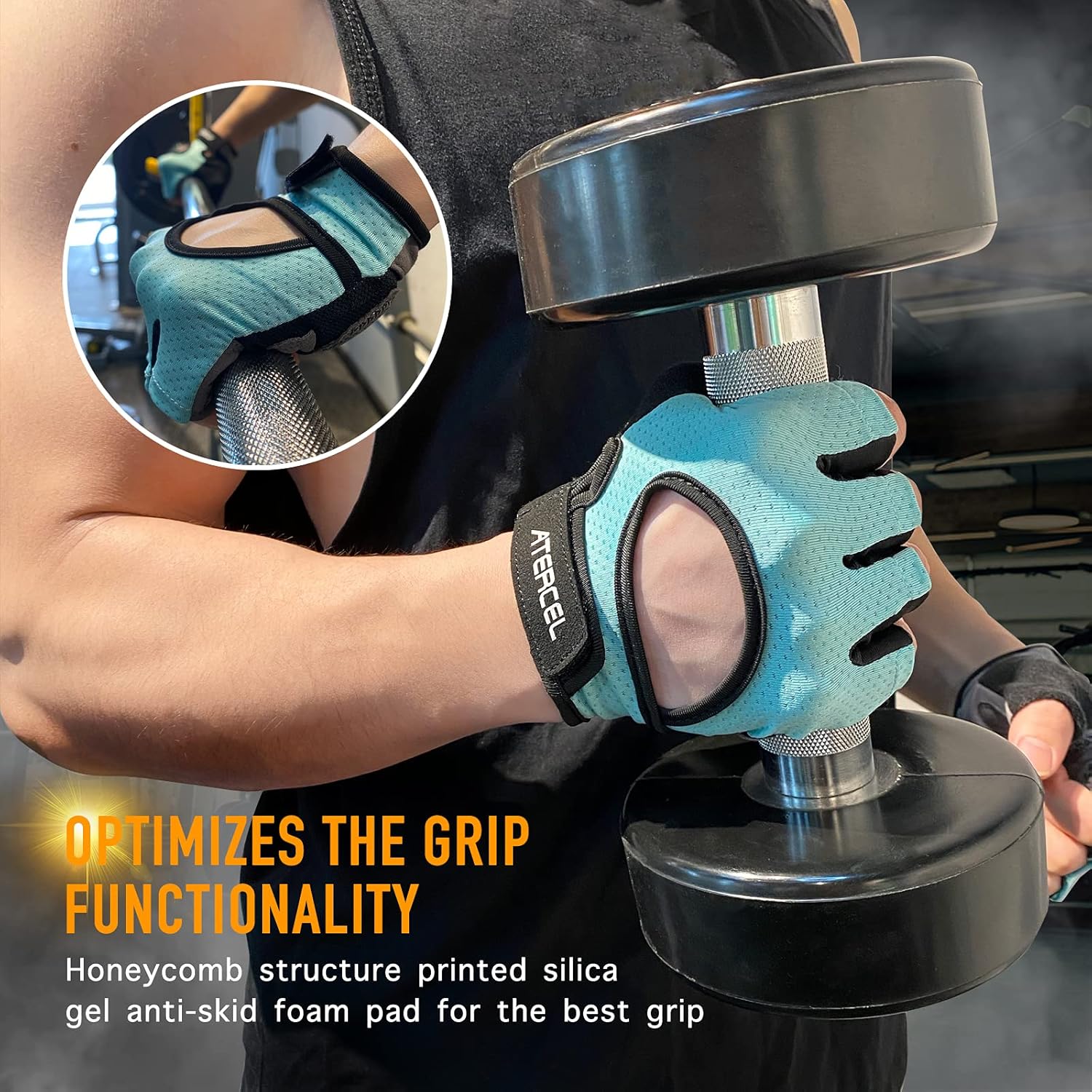 Weight Lifting Gloves Full Palm Protection, Workout Gloves for Gym, Cycling, Exercise, Breathable, Super Lightweight