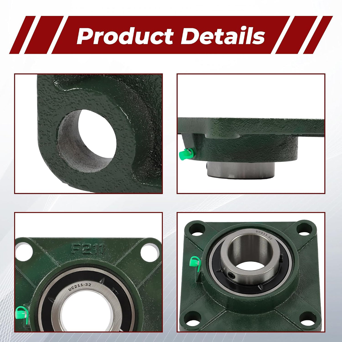 findmall UCF211-32 Pillow Block Bearing Units 2 Inch Bore