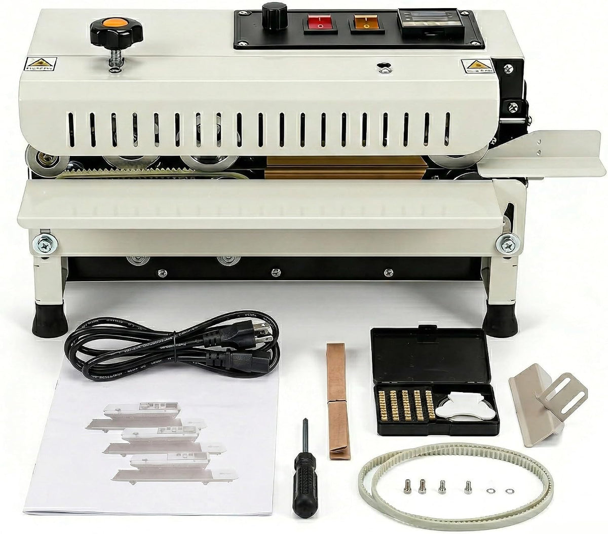 FR-400 Commercial Heat Sealer Machine, Automatic Continuous Bag Band Sealer, Horizontal Heat Sealing Machine with