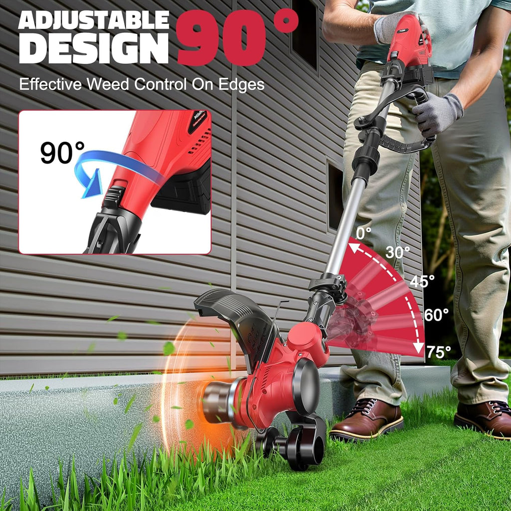 Cordless String Trimmer Compatible with Milwaukee 18V (Tool Only), MtiolHig 3 in 1 Weed Eater with Brushless Motor &