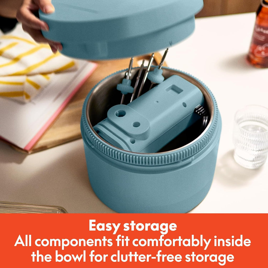 3.5 Qt Hand & Stand Mixer, 2 in 1 Electric Mixer with Bowl, Surf