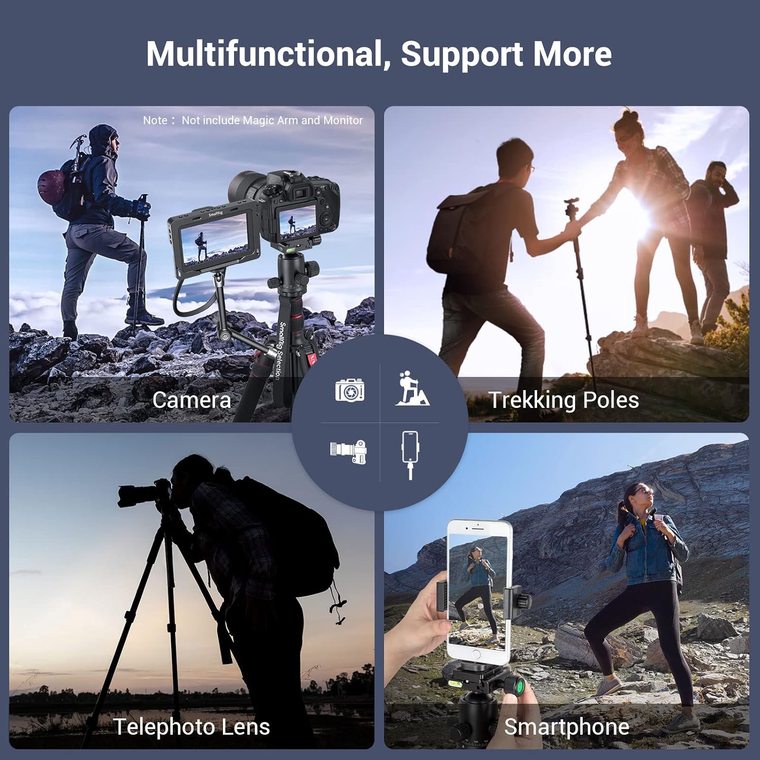 71"/ 180cm Aluminum Camera Ball Head Tripod & Monopod CT-10 | 2 in 1 Tripod Monopod, 360°Ball Head, Max. Payload