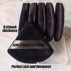 10Pcs Triangle Powder Puff Face Makeup,Setting,With Case,Black