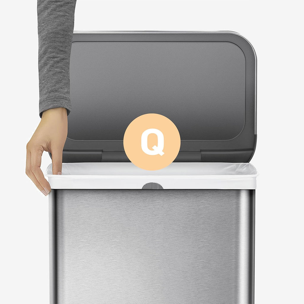 Code Q 60 Count Custom Fit Liners, Drawstring Kitchen Trash Bags, One-by-One Mess-Free Dispense, Extra Thick & Double