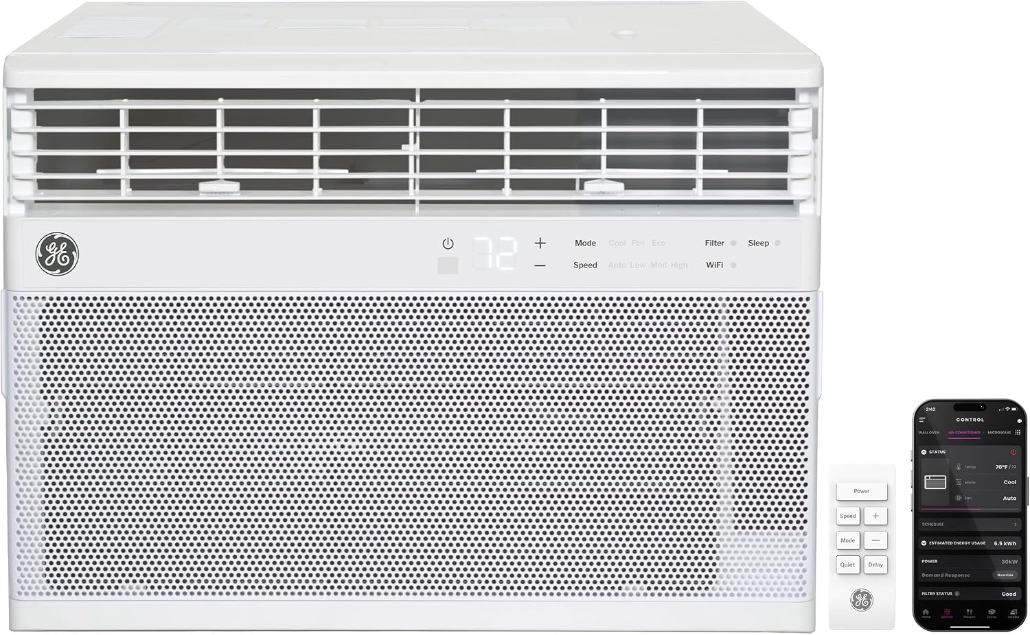 14,000 BTU Smart Window Air Conditioner, Powerful Cooling for Large & Open Spaces up to 700 sq ft, Energy Efficient