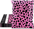10x13 Inch Poly Mailers, Pink Leopard, 100 Pack Self Sealing