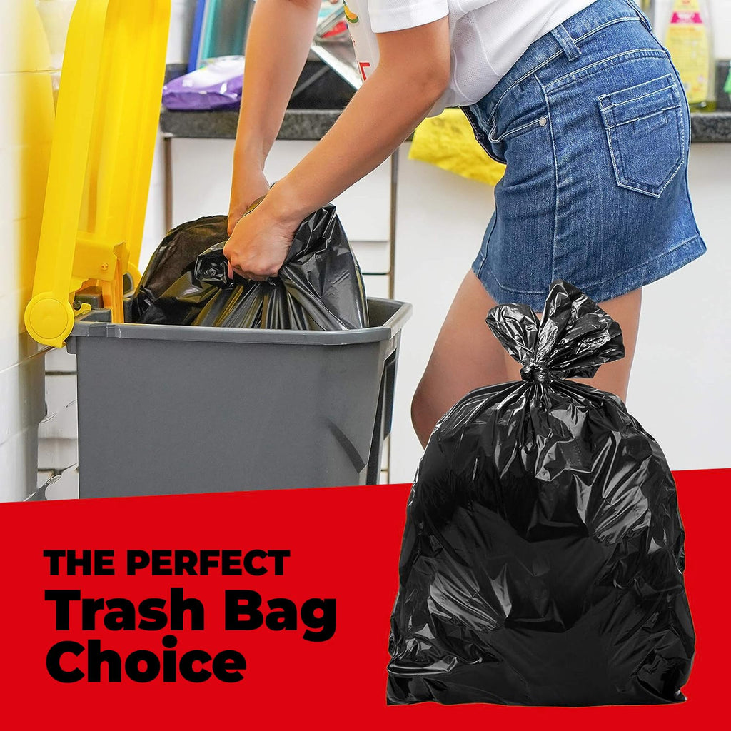 55-60 Gallon Contractor Trash Bags, 150 Count, Black