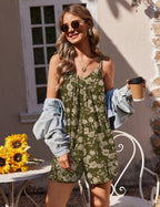 Womens Summer Sleeveless Rompers Overalls Adjustable Jumpsuits