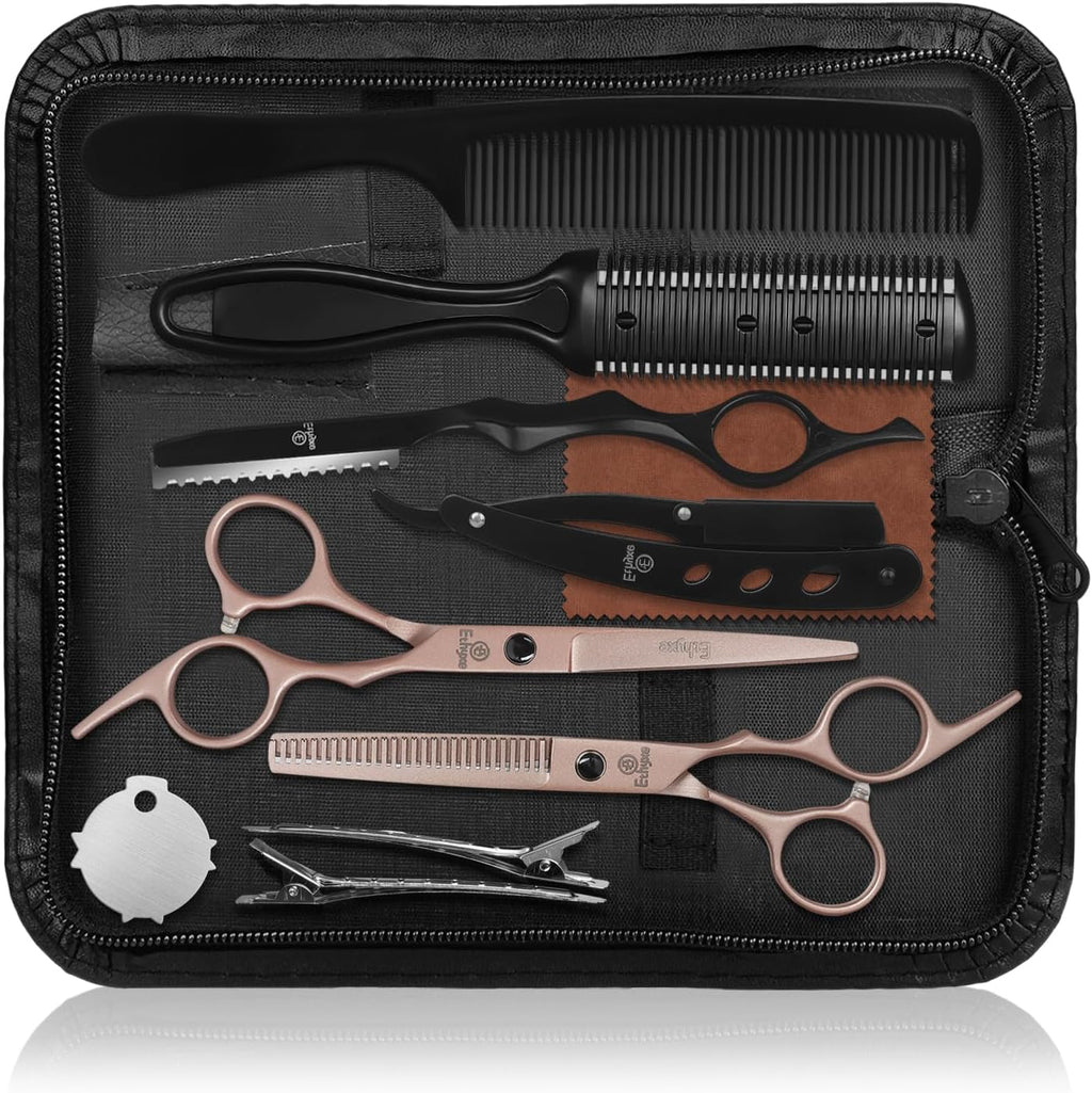 Hair Cutting Scissors Thinning Shears Kit | Barber Hair Texturizing Shears for Professional Hairdresser or Home Use