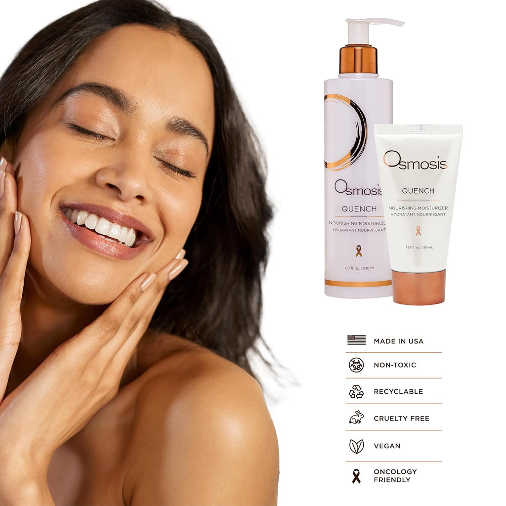 QUENCH Daily Hydrating Facial Moisturizer Face Lotion with Jojoba Oil, Shea Butter, and Hyaluronic Acid