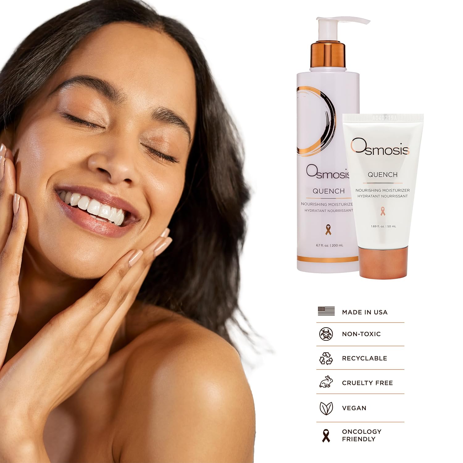 QUENCH Daily Hydrating Facial Moisturizer Face Lotion with Jojoba Oil, Shea Butter, and Hyaluronic Acid