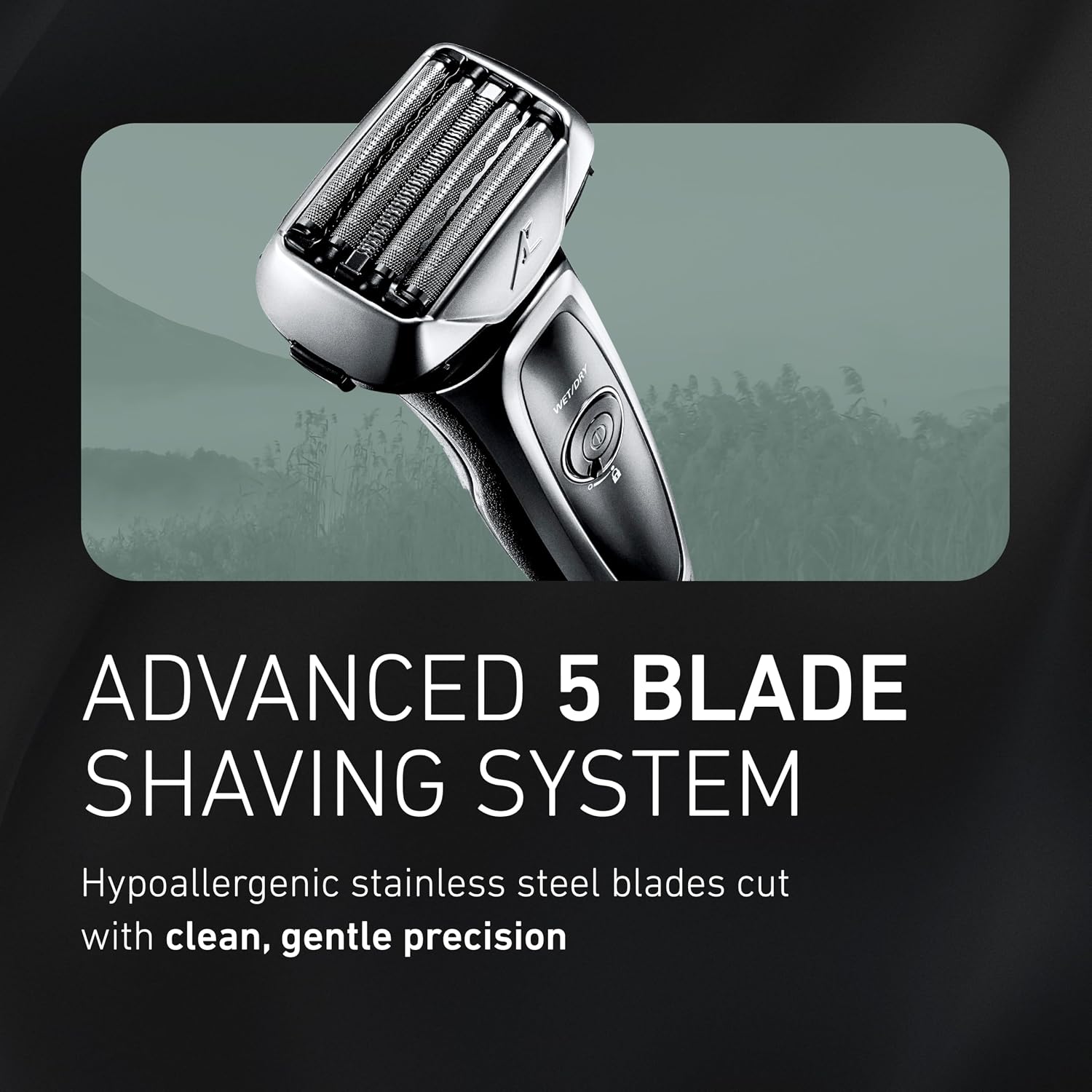 ARC5 Electric Razor for Men with Pop-Up Trimmer, Wet/Dry 5-Blade Electric Shaver with Intelligent Shave Sensor and