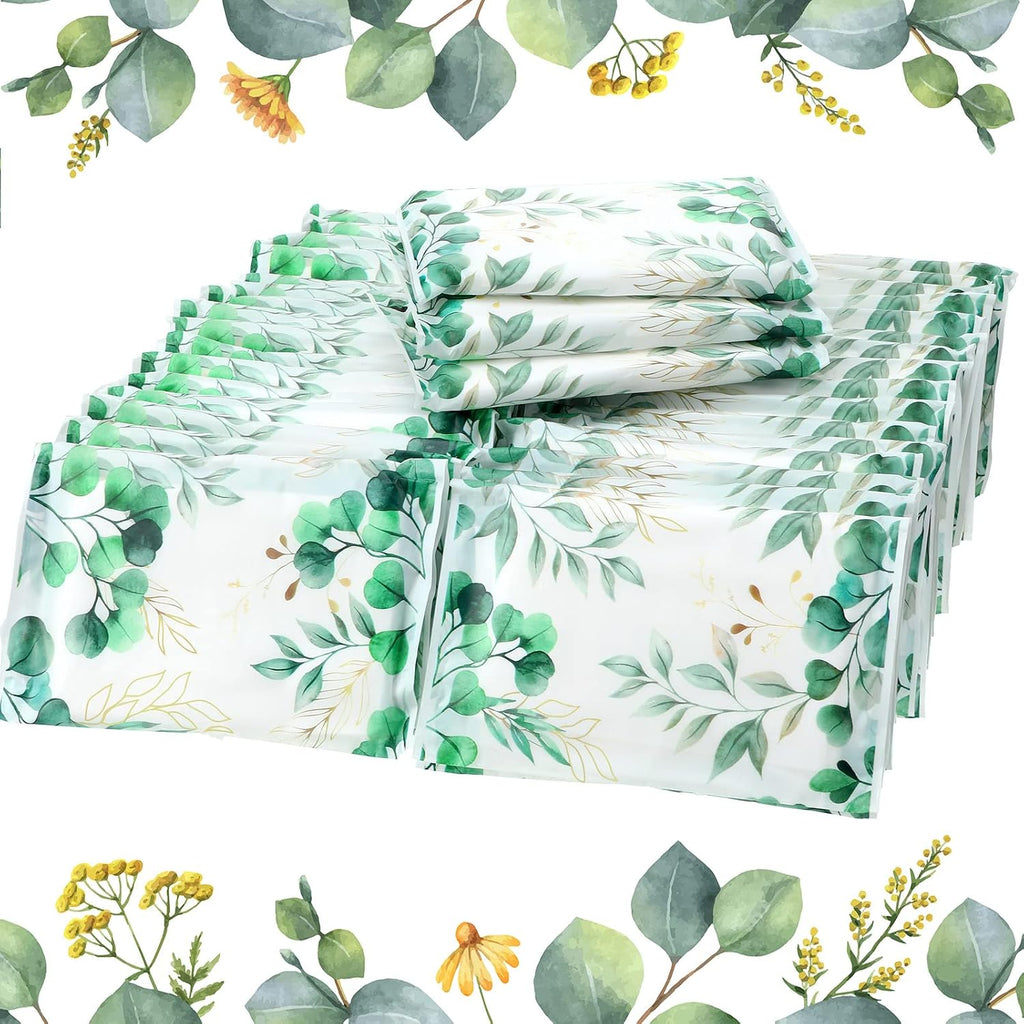 50 Pack Travel Tissue Packets Facial Paper Napkins, Eucalyptus Leaf