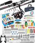 Fishing Gear - Telescopic Fishing Rod and Reel Combo with Tackle Box, Collapsible Rod and Lures Box, Travel Fish Pole