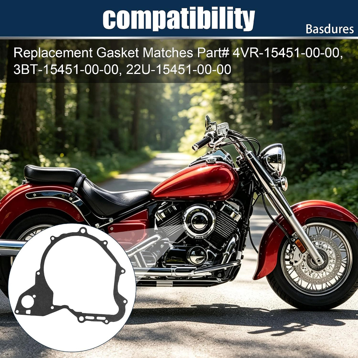 Stator Gaskets Compatible with Yamaha Xvs650 V-Star 650 Models