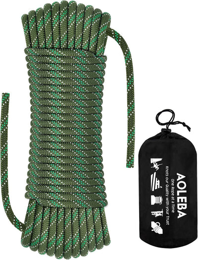 8.5mm Static Climbing Rope, Outdoor Rock Climbing Ropes, Heavy Duty Rappelling Rope for Fire Rescue, Escape