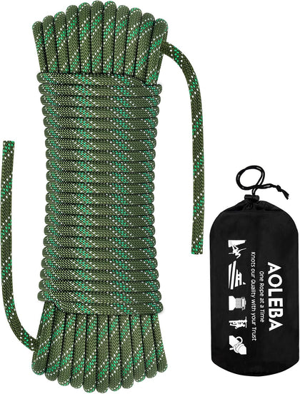8.5mm Static Climbing Rope, Outdoor Rock Climbing Ropes, Heavy Duty Rappelling Rope for Fire Rescue, Escape