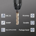 XYunEnZ 5/16" 3-Flute Square End Mill ZrN Coated Carbide, 5Pcs