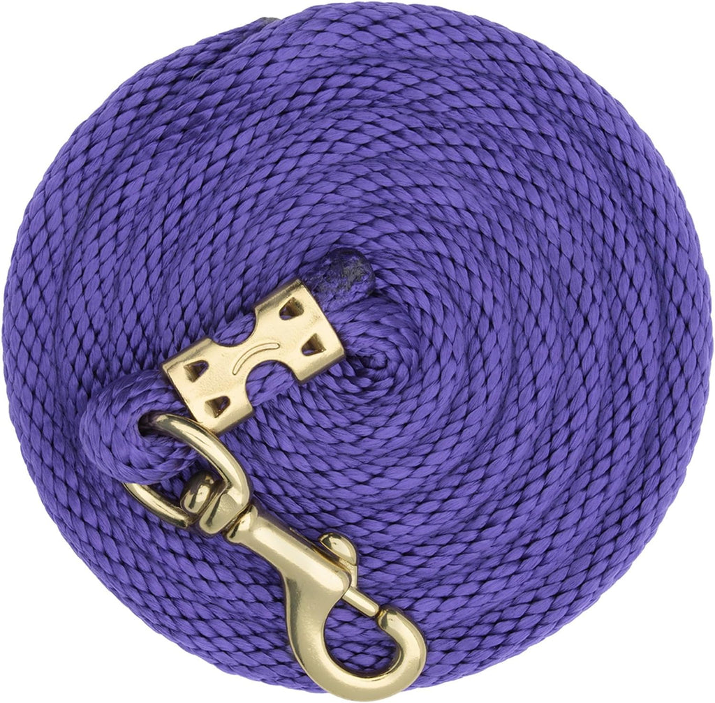 8' Horse Lead Rope with Brass-Plated Snap