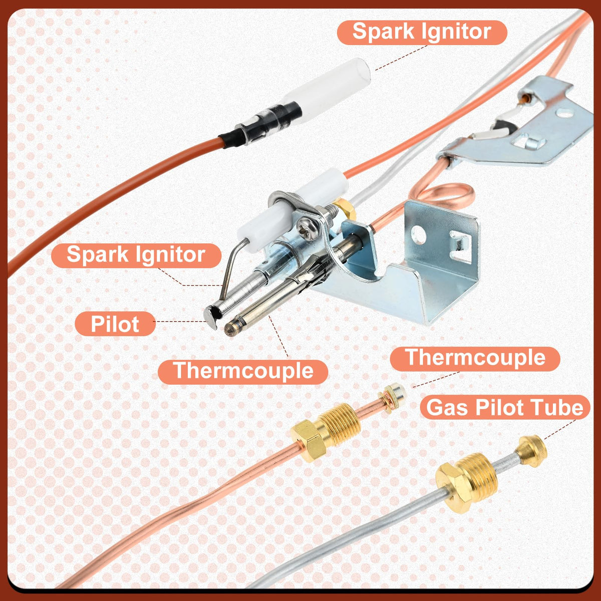 9003542 Natural Gas Pilot Assembly, Water Heater Pilot Assembly