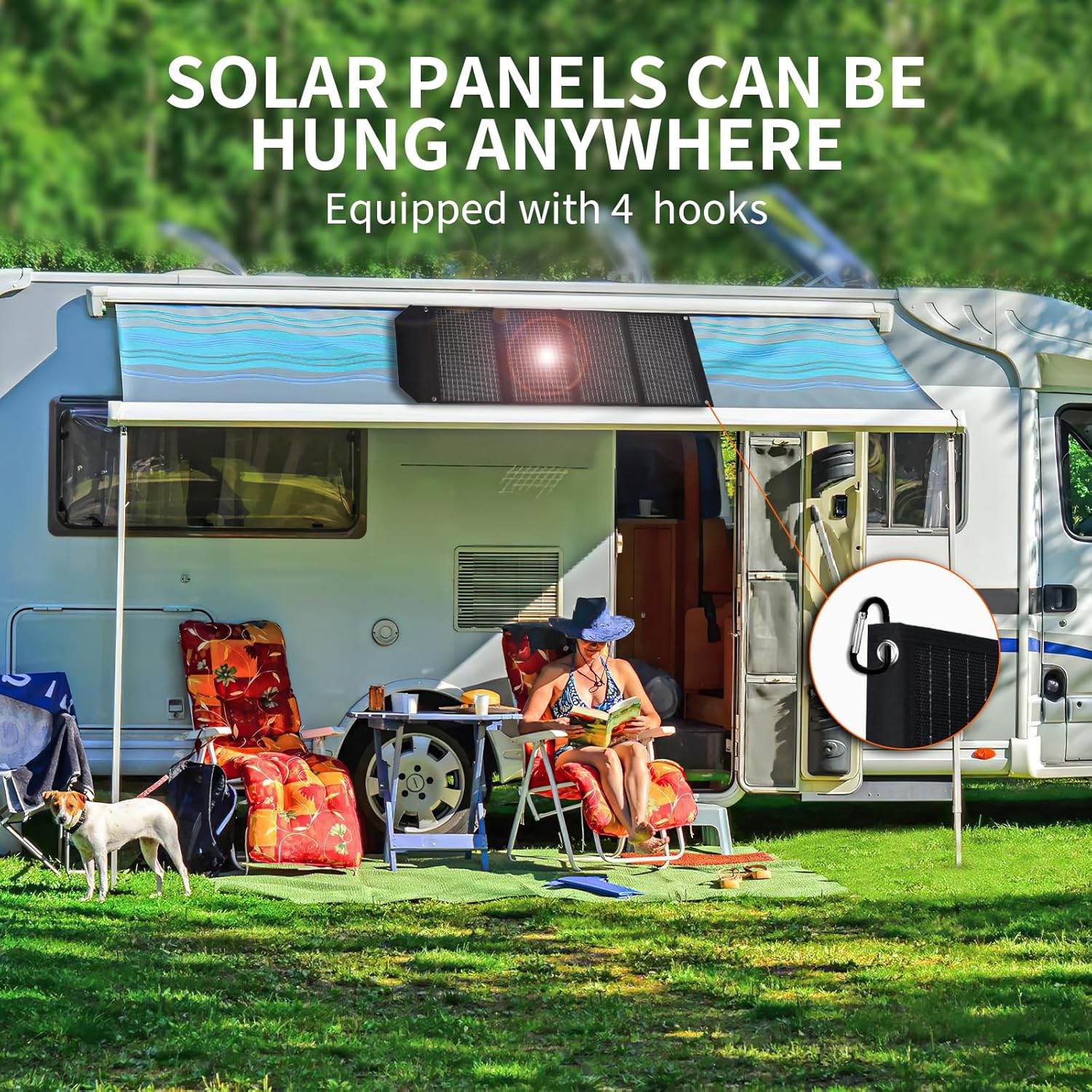 60W Portable Solar Panel,60 Watt Foldable Solar Panels Chargers with QC3.0 USB-A USB-C DC5521,IP67 Waterproof Power