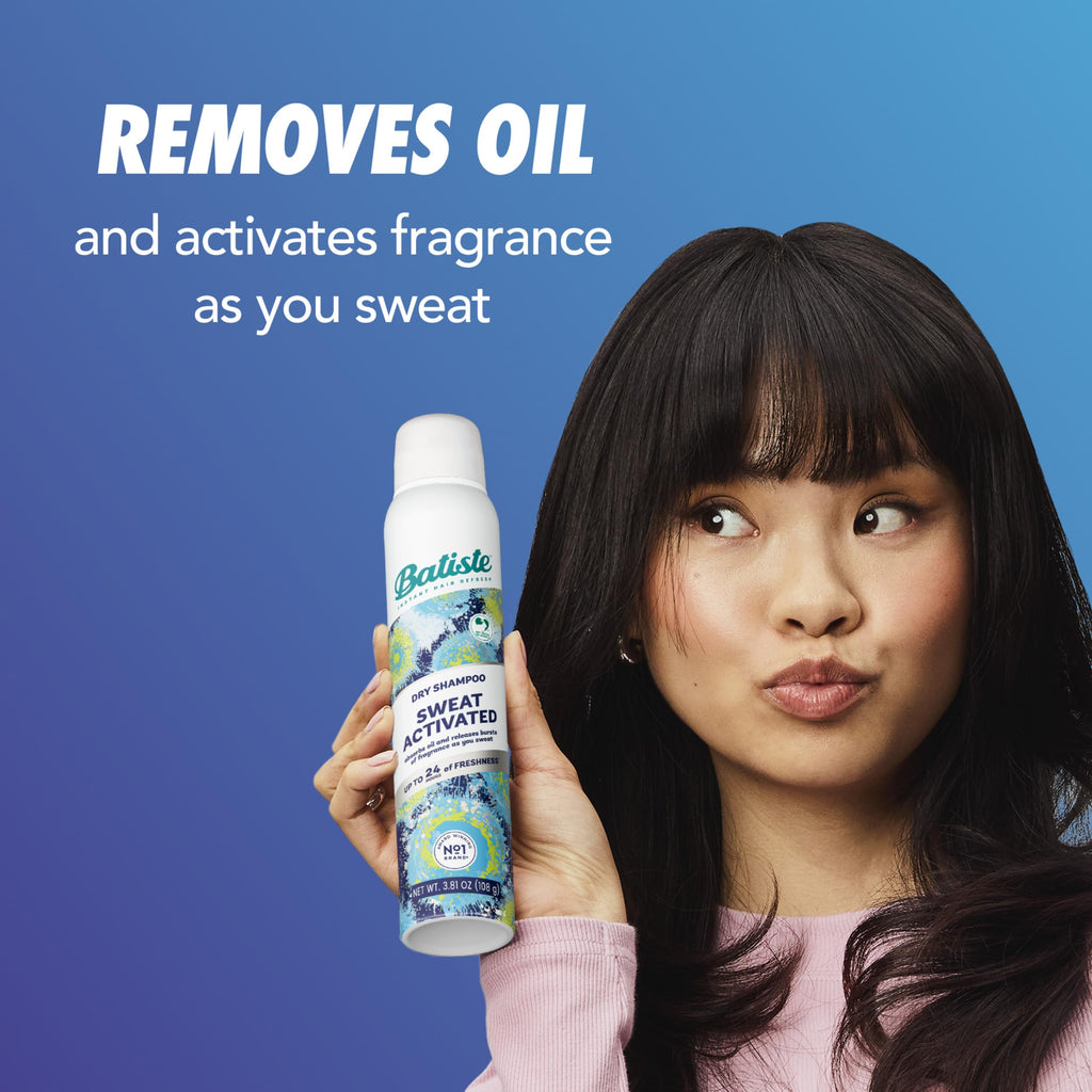 Sweat Activated Dry Shampoo with Scent-Releasing Tech, 3.81 Oz