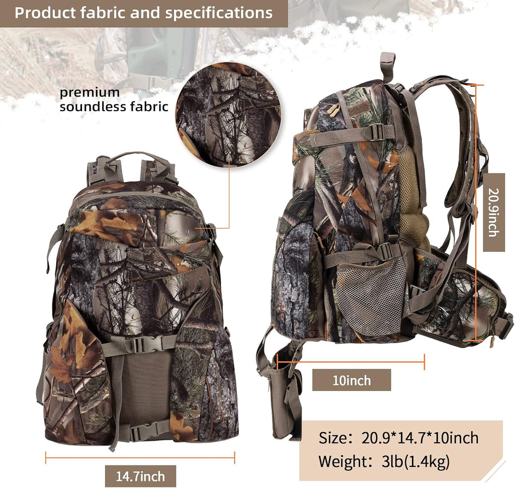 Hunting Backpack Outdoor Gear Day pack for Rifle Bow Hunting Gifts for Men | 50L Waterproof Hunting Packs for Men