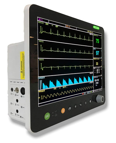 PM6800V 15" Veterinary Multi-Parameter Monitor with ECG RESP SpO2 NIBP Temp PR