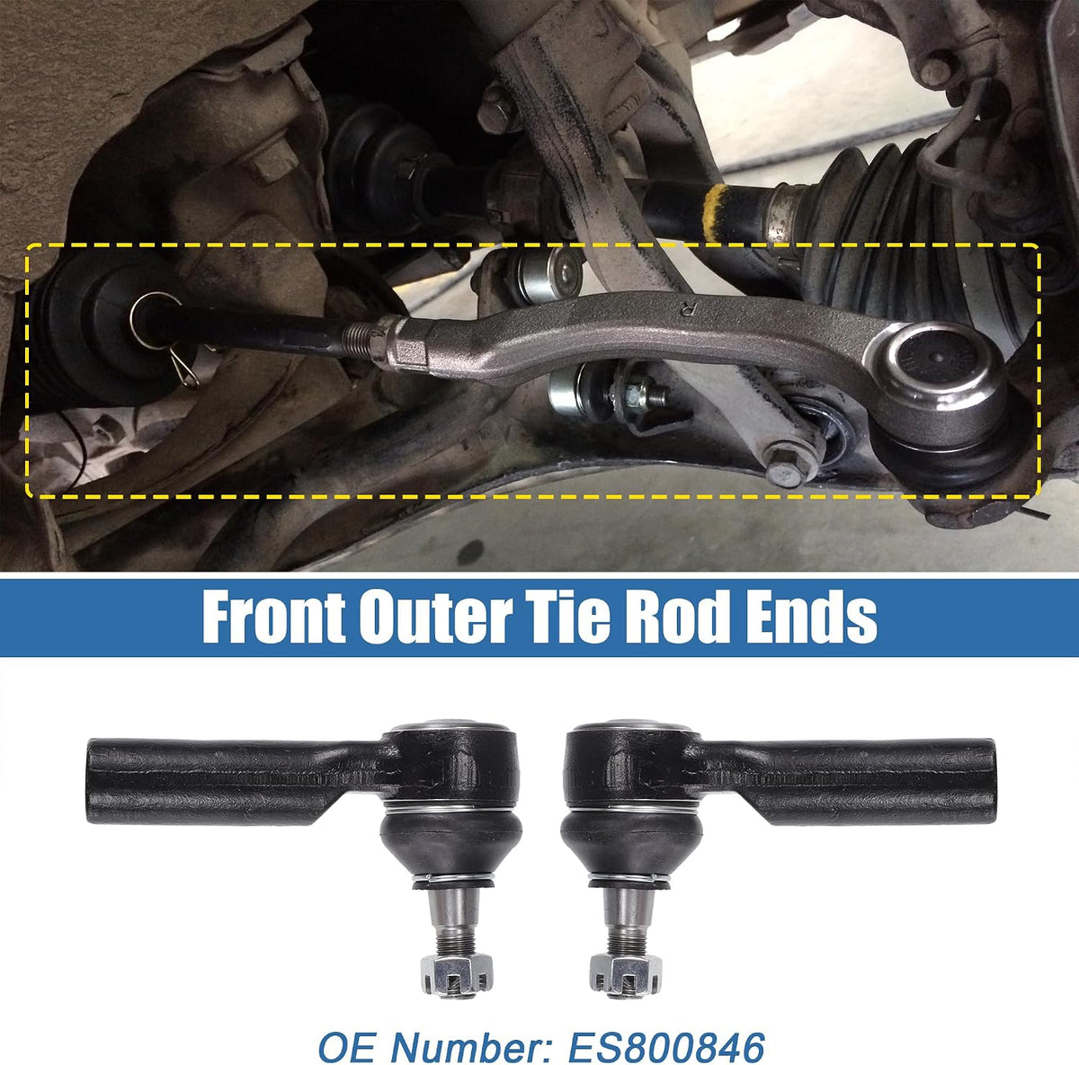 X AUTOHAUX Tie Rod Ends Kit Tie Rod End for Ford Escape 2005-2007 ES800846