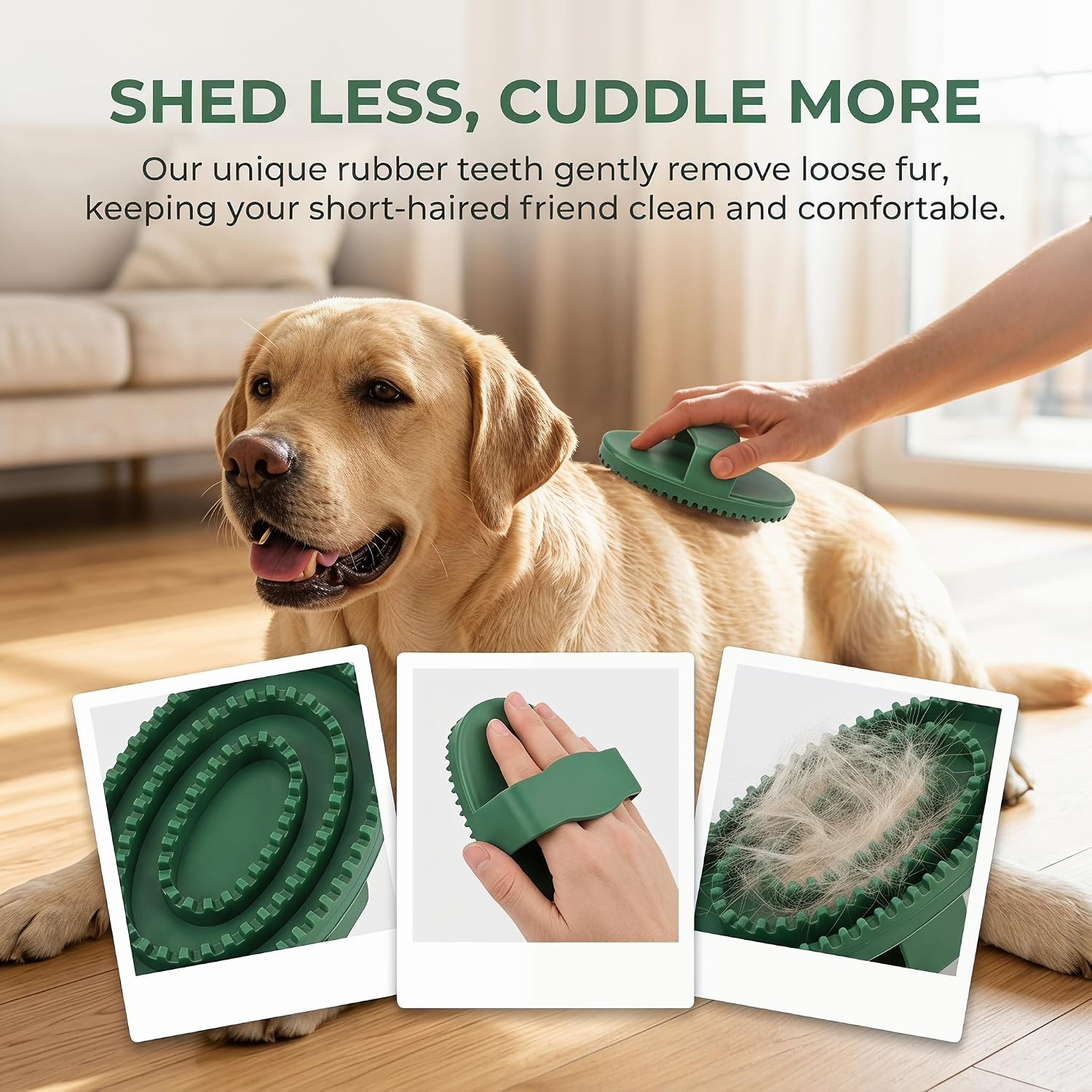 Horse Brush Set, 2 Pack Large Rubber Curry Comb, Horse Grooming Brush & Deshedding Tool for Short Haired Dogs