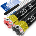Pair of 2" Garage Door Torsion Springs Set with Non-Slip Winding Bars & Gloves, High Precision Electrophoresis