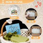 Crinkle Cut Paper 7oz Shredded Gift Basket Filler (White)