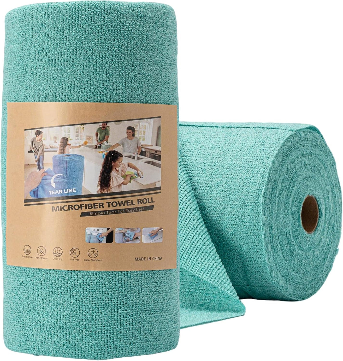 Reusable Paper Towels, 75-Pack,12" x 12"Kitchen and Dish Cleaning(Blue)