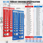 82 Nut and Bolt Thread Checker Standard and Metric, Screw Thread Gauge