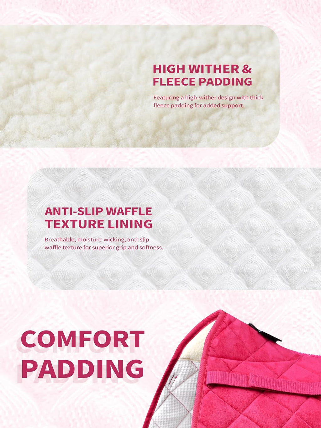 English Saddle Pad for Horse Riding, All Purpose Saddle Pad