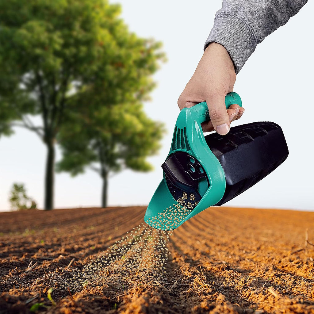 30 oz Hand Seed Spreader, Adjustable Lawn Seed Spreader | Multipurpose Handheld Fertilizer Spreader with Adjustable