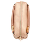Triple Zip Small Crossbody Bag (Rose Gold)