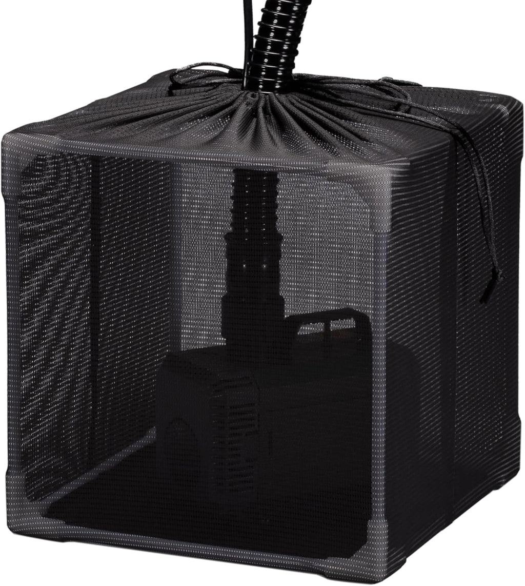 Pond Filter, 10" Fine Mesh Water Pump Barrier Bag Box Basket