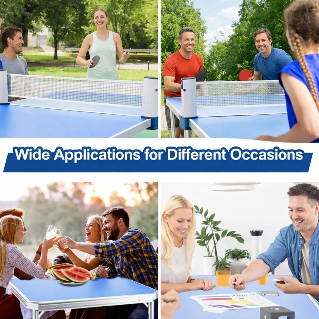 Table Tennis Table Portable Foldable Tables Tennis Game Set with 2 Tabled Tennises Paddles 10 Tabled Tennises Ball