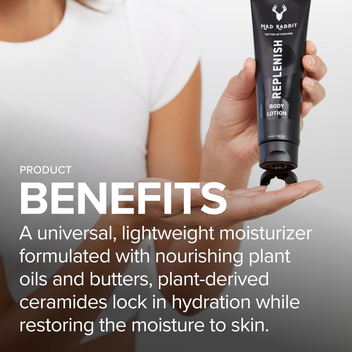 Replenish Tattoo Body Lotion, Fragrance-Free, 3.4 fl oz