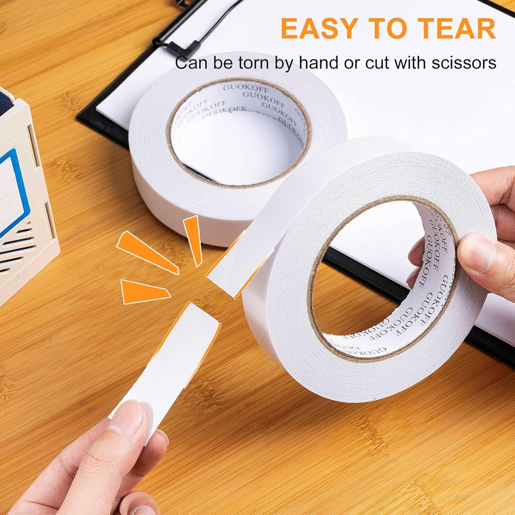 Double Sided Tape 1 Inch x 40 Yards - 2 Rolls