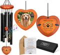 32” Pet Memorial Wind Chime with Photo Frame,Memorial Gift for Loss Dog Cat